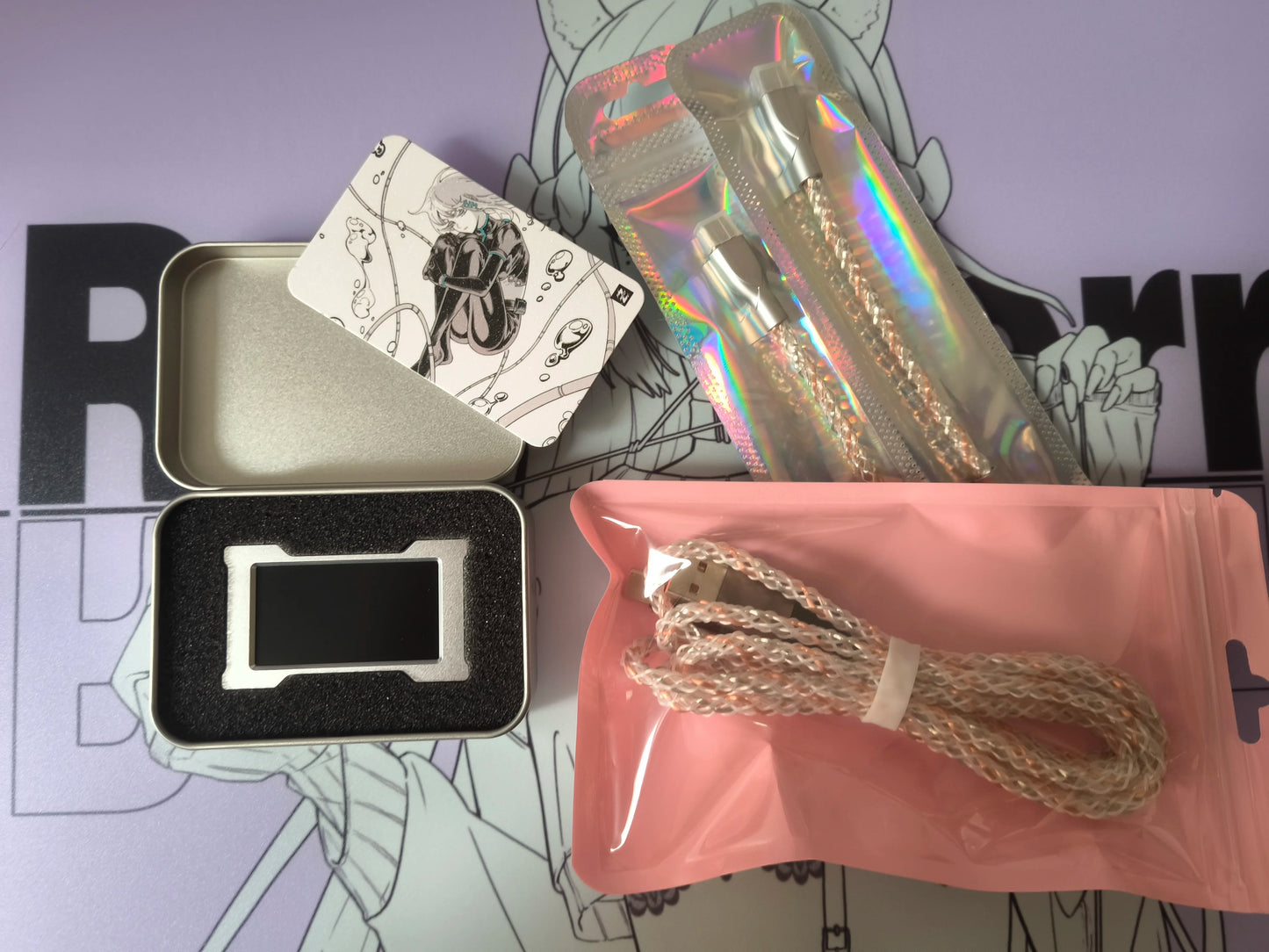 HMLAB ZNEO Gaming USB Hub – 2-to-3 Port with 8K Hz, Independent Power & Screen for Gaming Desk Setup