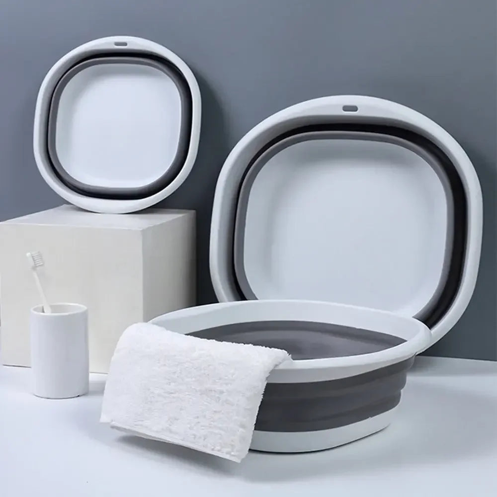 Portable Plastic Folding Wash Basin – Laundry Tub & Bath Basin for Adults and Babies, Kitchen & Bathroom Accessory