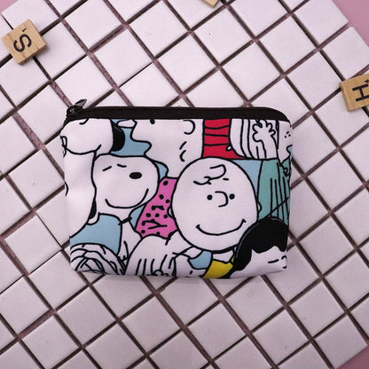 Snoopy Print Mini Coin Purse – Cute Wallet & Card Holder for Women, Girls & Kids, Small Cosmetic & ID Bag