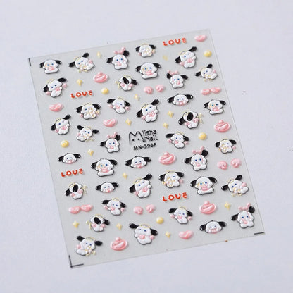 Cute Snoopy 5D Nail Stickers – Cartoon Anime Nail Art Decoration