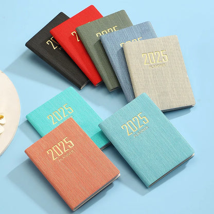 2025 A7 Pocket Planner – 365 Day PU Cover Notebook, Daily & Weekly Calendar, Office & School Agenda