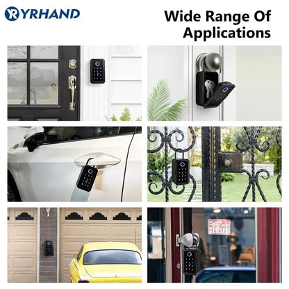 YRHAND TTLock Wifi Security Box – Smart Digital Fingerprint Lock with Password & Tuya App for Portable Protection