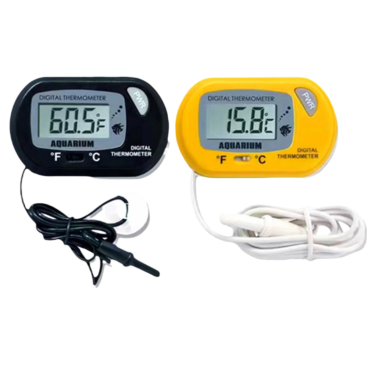 Digital Aquarium Thermometer with Probe – Suction Cup Water Temperature Gauge for Fish Tanks, Celsius (℃) Display