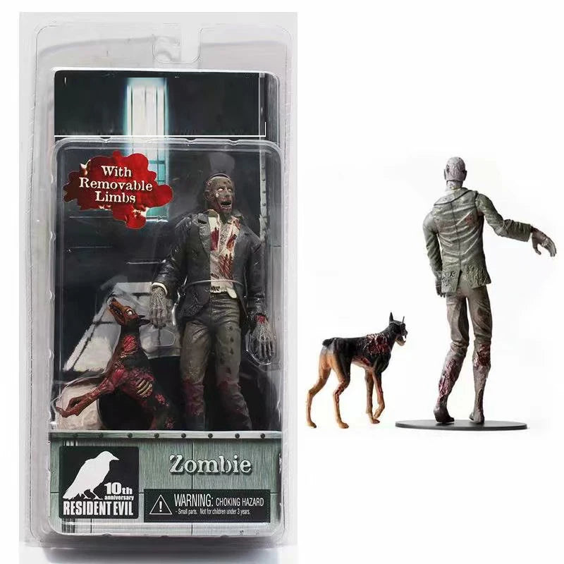 NECA Redfield Hunk Zombie Action Figure Set – Includes Dog Licker and Walker, Chris Redfield Collectible Model Toy