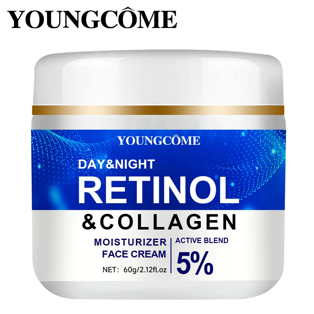 Collagen Retinol Hyaluronic Acid Facial Cream – Anti-Wrinkle, Brightening, Pore-Tightening Moisturizer