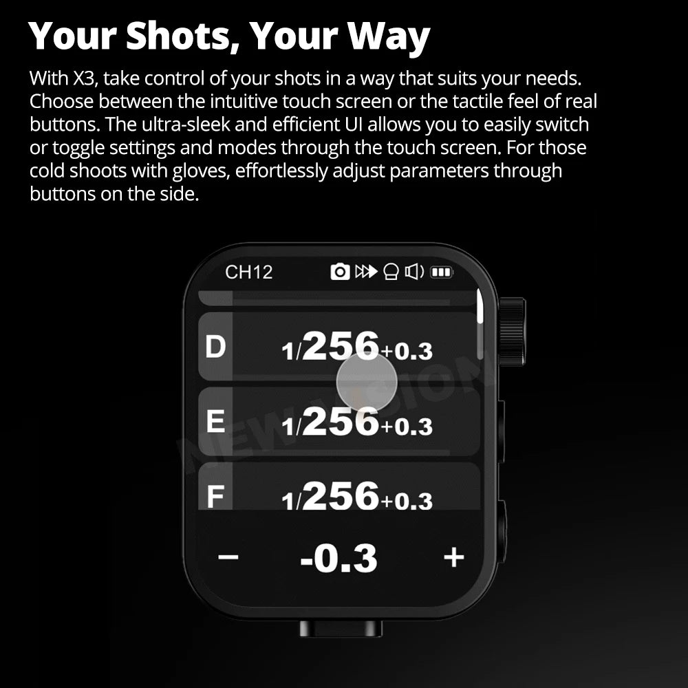Godox X3 TTL HSS Wireless Flash Trigger – 2.4G Transmitter with OLED Touch Screen, Quick Charge for Canon, Nikon, Sony, Fujifilm