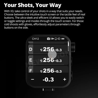 Godox X3 TTL HSS Wireless Flash Trigger – 2.4G Transmitter with OLED Touch Screen, Quick Charge for Canon, Nikon, Sony, Fujifilm