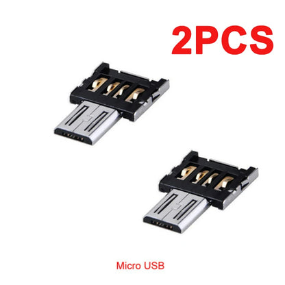 1-10PCS OTG Micro USB to Type-C Adapter – USB-C Male to USB 2.0 Female Data Connector for MacBook, Samsung, Xiaomi, Huawei, Android Phones