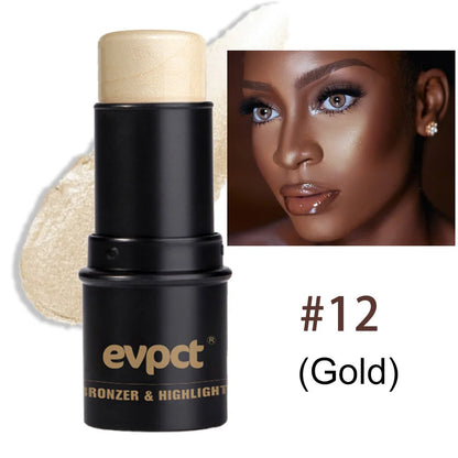 Highlighting & Bronzer Stick - Face Brightening Blusher, Rouge Concealer Pen, Long-Lasting Corrector & Nose Contouring Cosmetics