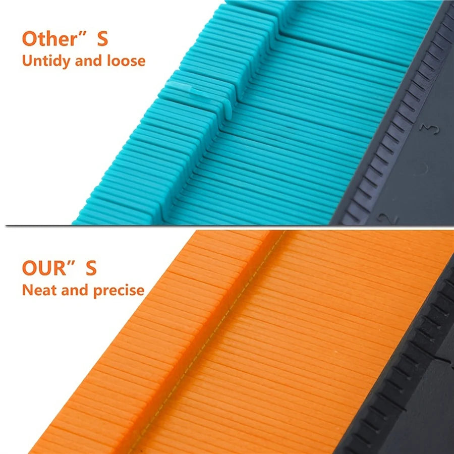 Wider Contour Gauge Profile Tool: 5Inch/10Inch with Adjustable Lock - Precisely Copy Irregular Shapes for Duplicator Measurement