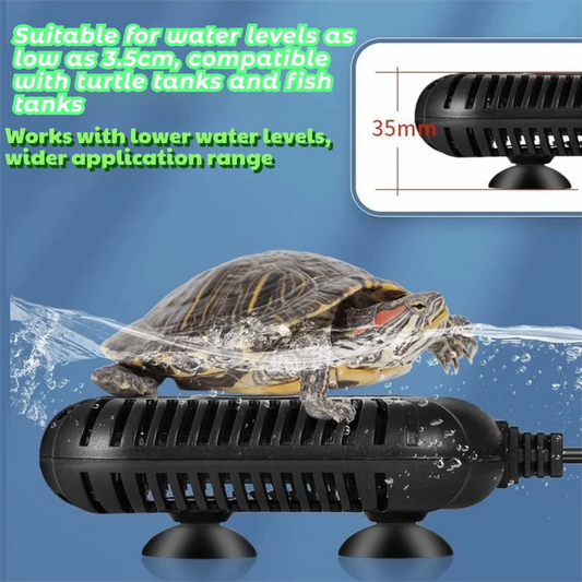 Quartz Glass Aquarium Submersible Heater – Ultra Short Adjustable Turtle Tank Heater 25W-150W