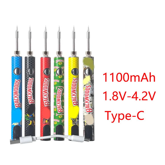 3-10pcs Brass Knuckles Portable Electric Soldering Iron — 1100mAh Battery, 1.8V-4.2V LCD Display, Type-C 510 Compatible