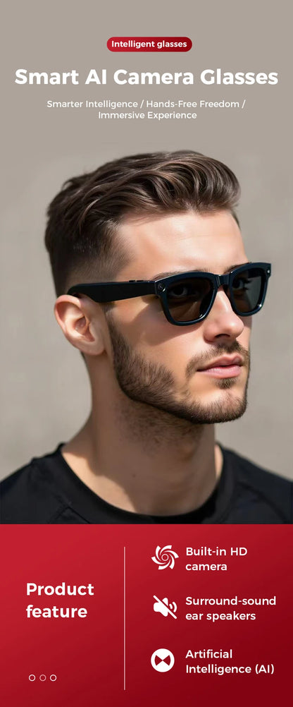 Xiaomi AI Smart Glasses — 1080P HD Polarized Sunglasses with Camera, Video Recorder & Sports Surveillance DVR