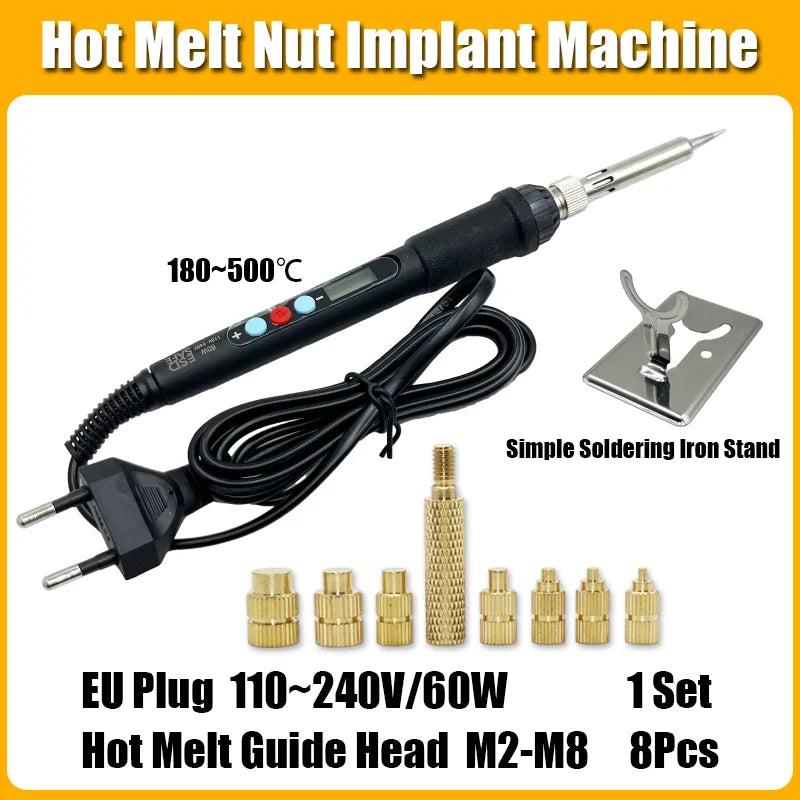 Brass Hot Melt Insert Knurled Nut – Copper Thermal Conduction Nut for 3D Printer Plastic Heat Insertion Tool