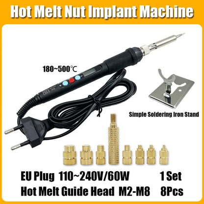 Brass Hot Melt Insert Knurled Nut – Copper Thermal Conduction Nut for 3D Printer Plastic Heat Insertion Tool