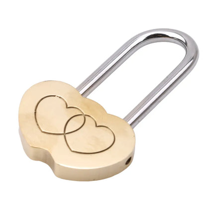 Padlock Love Lock – Engraved Double Heart, Valentine's & Anniversary Gifts for Couples, Christmas Gift