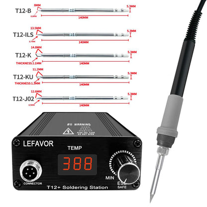 T12 75W Digital Soldering Iron Station – Adjustable Temperature Control, Welding & Rework Microcontroller Tool