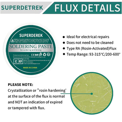 35-300g Solder Paste Rosin Flux | No Clean Soldering Flux for Electronics & Circuit Boards