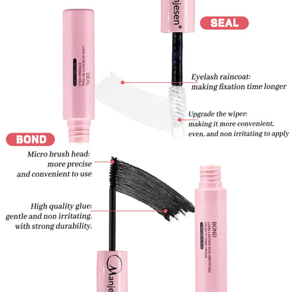 DIY Lash Extension Kit – Bond & Seal, Remover, Tweezers, Individual Lashes, Clusters & Makeup Tools