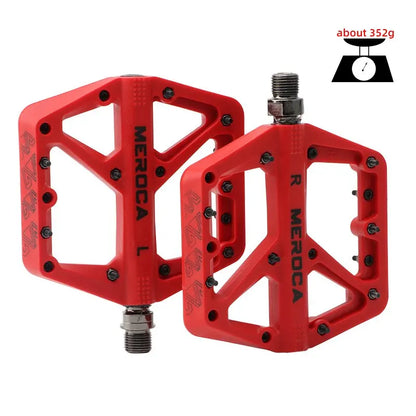 Ultralight Nylon Fiber Bicycle Pedals with Du Bearing - Widened Design for BMX & MTB - High-Quality Bike Pedal Accessories