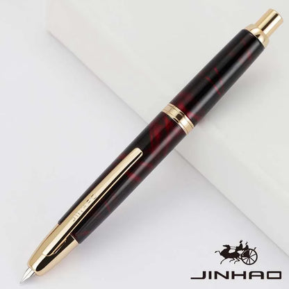 JINHAO Metal Fountain Pen – 10 Brand New Retractable Fine Nibs with Ink Converter