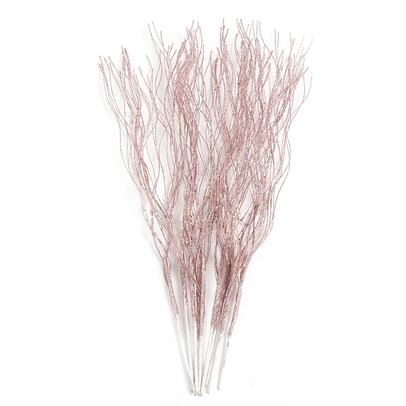 5PCS Glitter Artificial Berry Bouquet | Christmas Tree Ornament & Home Decor for New Year 2026, Navidad DIY Wreath Accessories