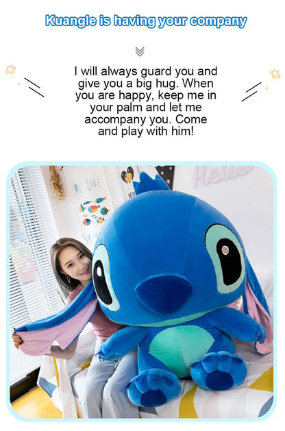 20-60cm Giant Lilo & Stitch Plush – Cartoon Stuffed Anime Toys, Pendant Pillow for Kids Birthday Gift