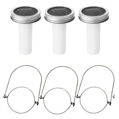 Solar LED Mason Jar Lights – Warm Torch Flame Lantern for Outdoor & Indoor Christmas, Garden, and Street Decoration