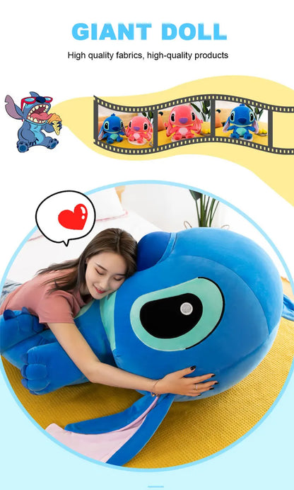 20-60cm Giant Lilo & Stitch Plush – Cartoon Stuffed Anime Toys, Pendant Pillow for Kids Birthday Gift