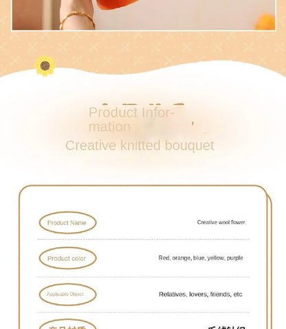 Handmade Artificial Flower Crochet Bouquet – Sunflower & Daisy Eternal Flowers, Anniversary, Mother’s Day & Birthday Gift