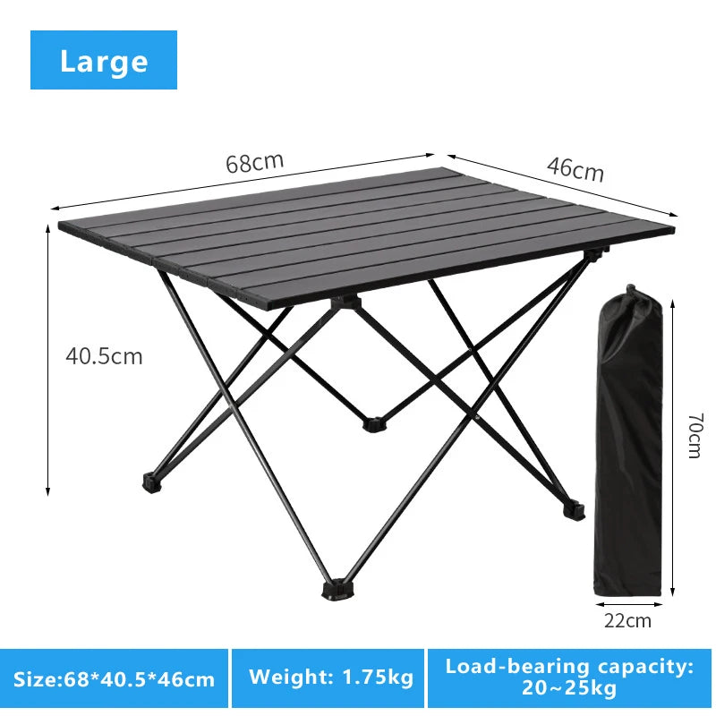 Outdoor Camping Table – Ultra Lightweight Folding Picnic, Egg Roll, Portable Coffee Table for Rent House