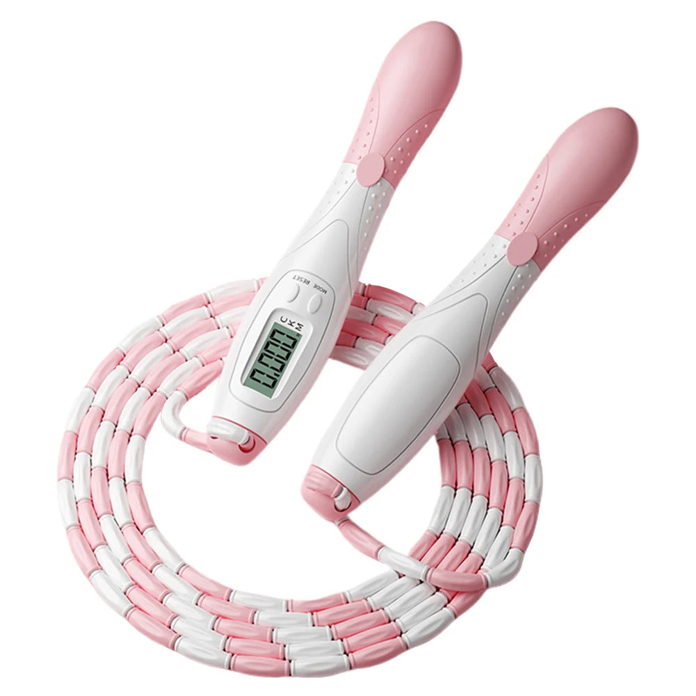 Beaded Jump Rope with Counter – Adjustable Plastic Segmented Skipping Rope for Kids & Adults