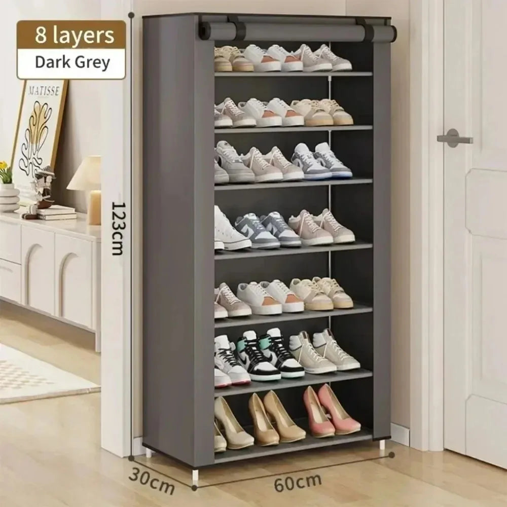 Dustproof Shoe Storage Rack – Multilayer Nonwoven Organizer Cabinet, Space-Saving Shoe Shelf for Home & Hallway
