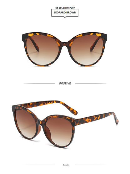 Cat Eye Sunglasses for Women - Oversized UV Protection Outdoor Driving Sunshade Glasses