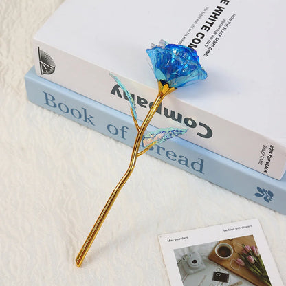 18cm 24K Golden Rose Flower – Artificial Foil Roses for Valentine’s Day, Wedding, Party Decoration & Holiday Gift