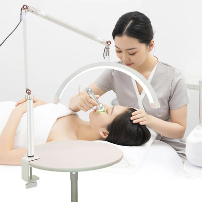 Andoer HD-M3X Desktop LED Video Light: Half-Moon Fill Light 3000K-6000K with C-Clamp | Ideal for Beauty Salon, Makeup, Live Streaming