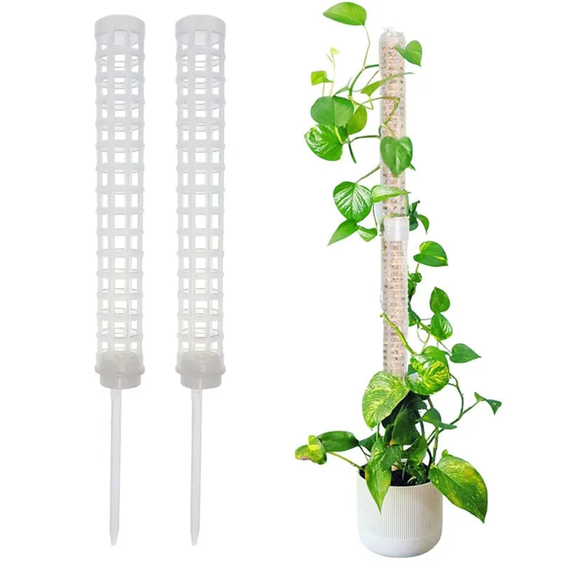 Green Dill Vine Garden Accessories - Plant Climbing Frame Trellis Supporting Stick Plastic Moss Pole for Indoor Plant Pot Stand