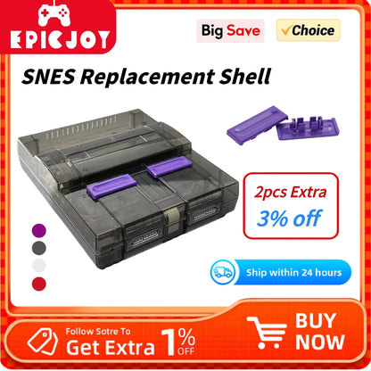 SNES Transparent Replacement Shell Case — Super NES Console Accessory ...