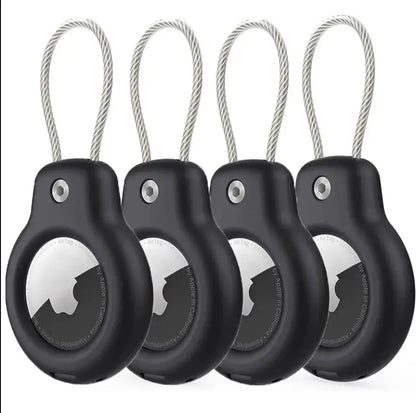Apple AirTag Secure Holder – Wire Cable Lock Case Keychain for Keys, Luggage Tags, and Key Rings