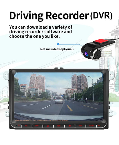 2DIN Android Car Radio for Volkswagen Golf 5/6, Polo, Passat B6/B7, CC, Skoda, Jetta - Multimedia, CarPlay, Wifi & GPS Navigation