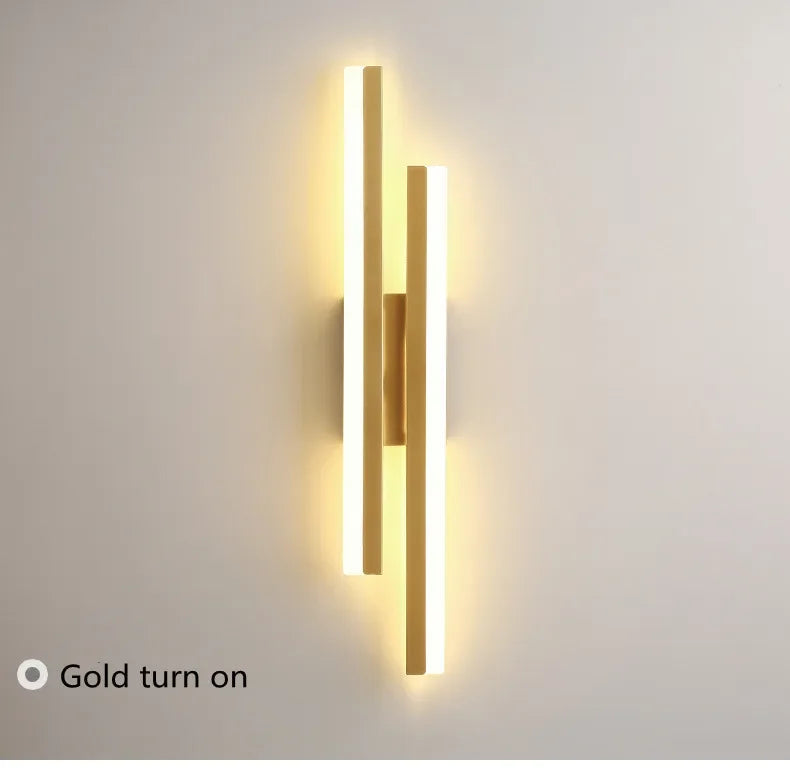 LED Wall Sconce - Modern Copper Pipe Lamp with Acrylic Shade, Indoor Lighting for Bedroom, Living Room, Corridor