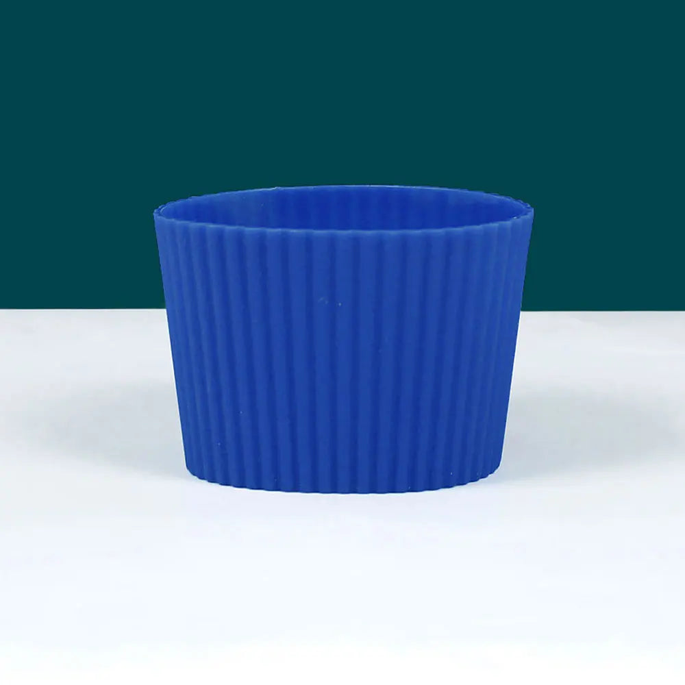 Silicone Coffee Cup Cover & Sleeve — Anti-Scalding, Anti-Slip Universal Tapered Thread Mug Protector for Ceramic & Glass Cups