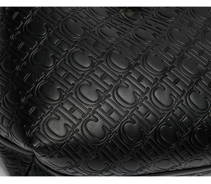 CH Fashion Women’s Shoulder Bag – Large Capacity Casual PU Leather Handbag with Embossed Letters