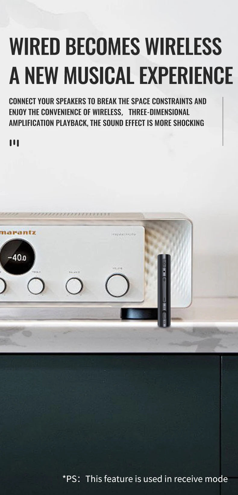 Bluetooth 5.4 Audio Transmitter Receiver – 3.5mm AUX Wireless Adapter with Mic & TF Card Support for Car, TV & PC