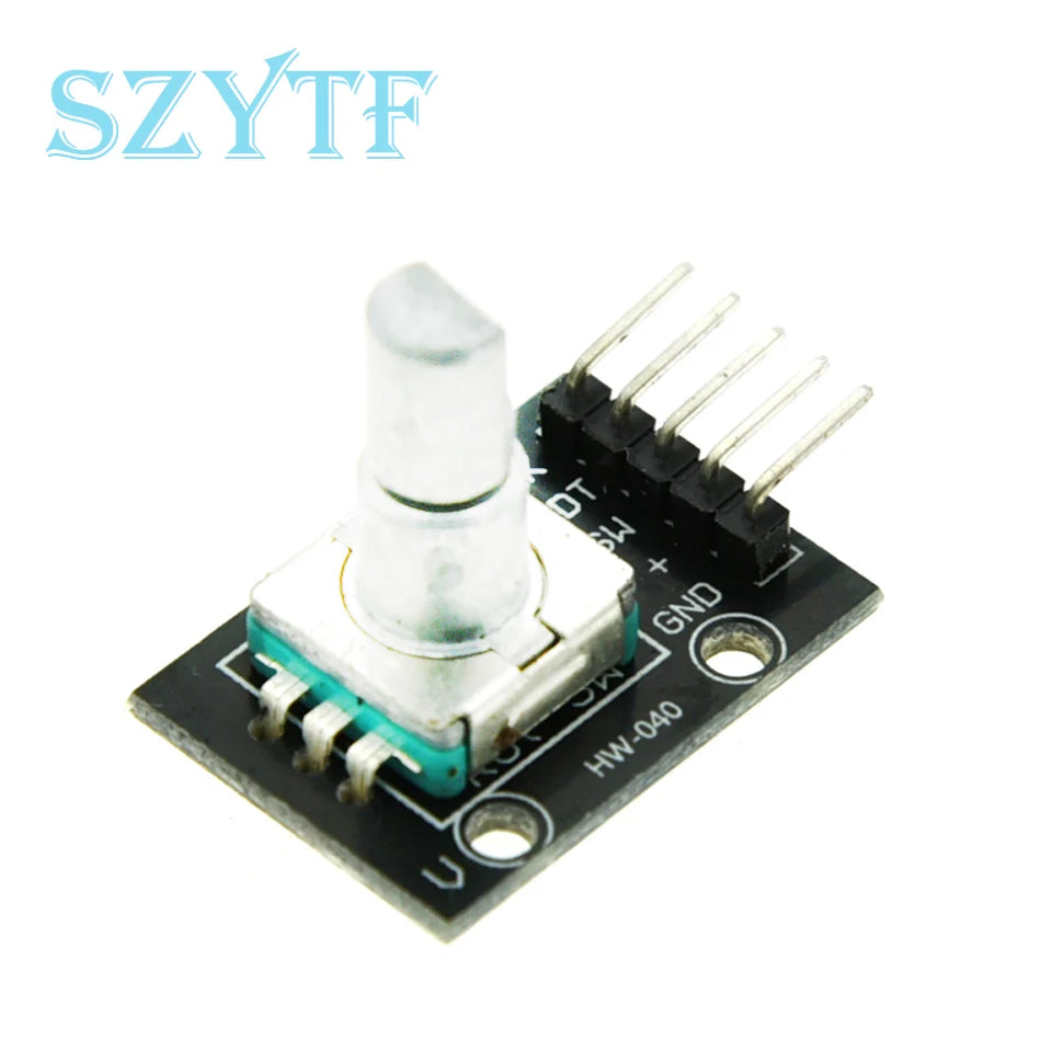 1-10PCS KY-040 360° Rotary Encoder Module – Potentiometer Sensor Development Board with Knob Cap for Arduino DIY Kit