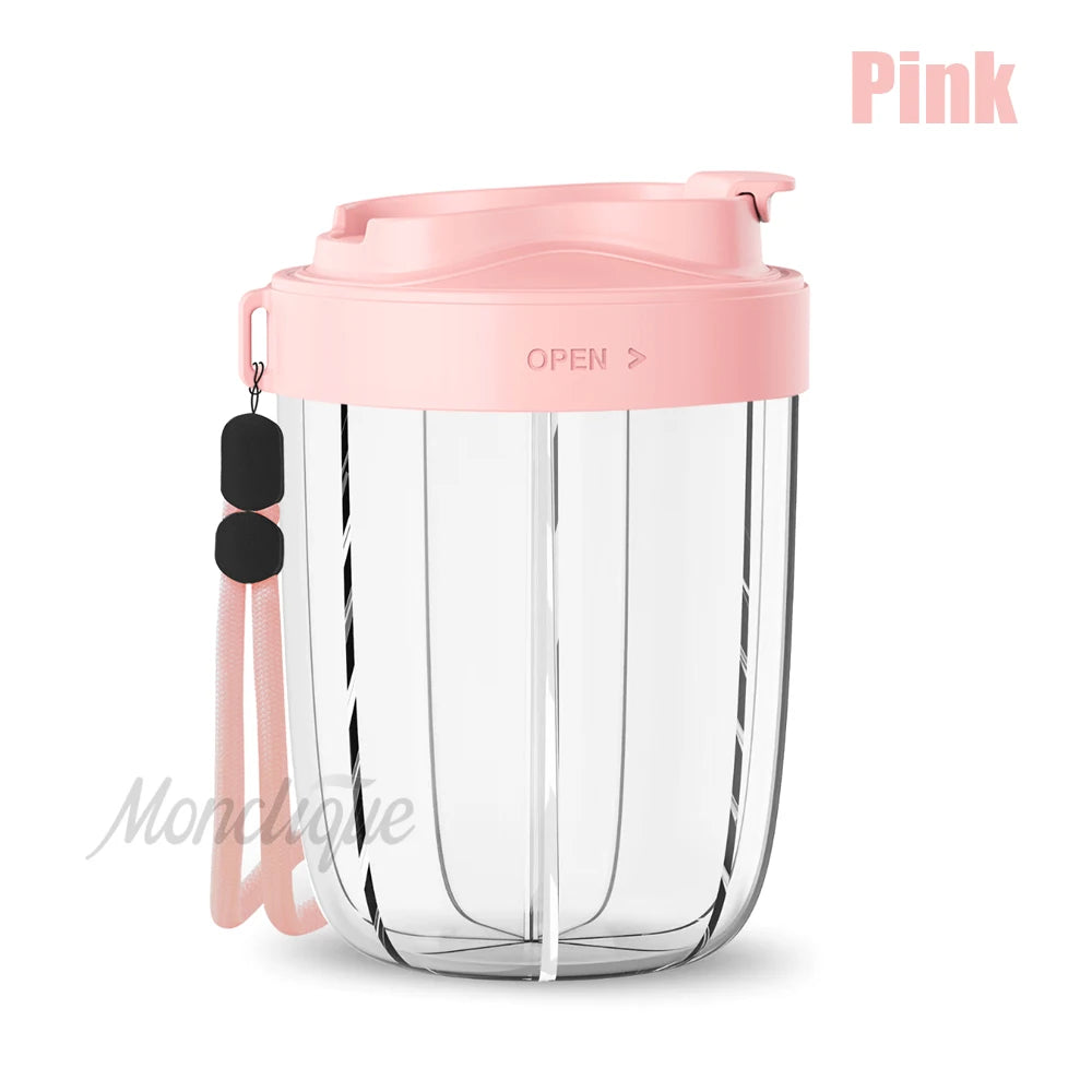 7-Grid Large Pill Organizer – Travel Supplement & Vitamin Storage Case with Straw Containers