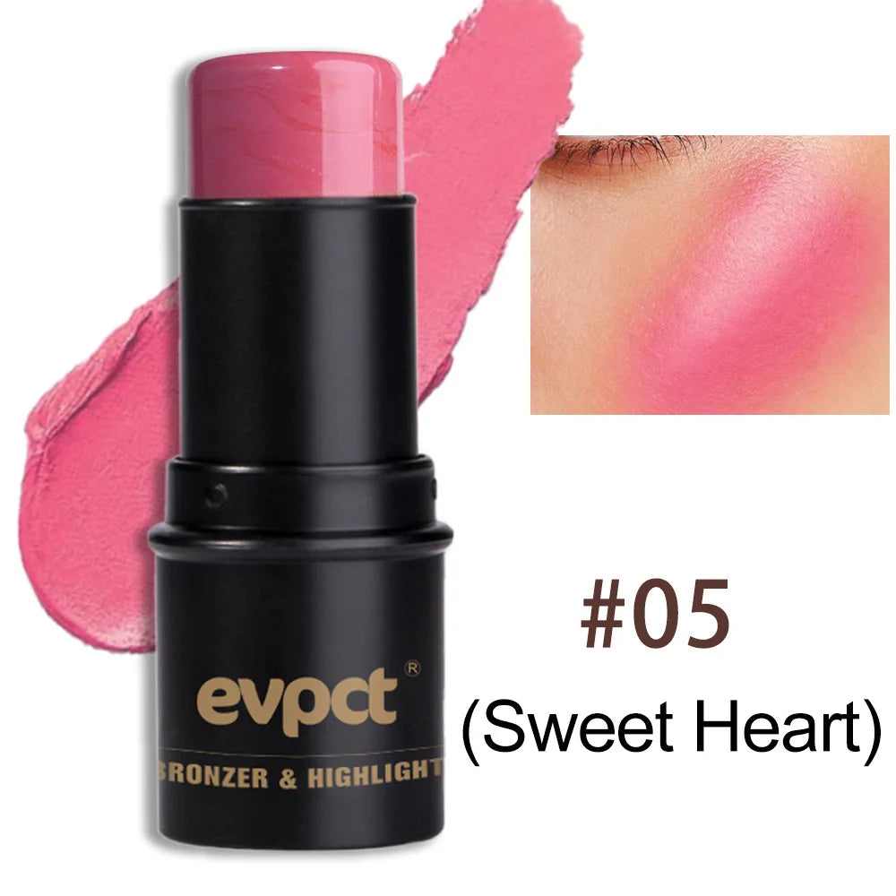 Highlighting & Bronzer Stick - Face Brightening Blusher, Rouge Concealer Pen, Long-Lasting Corrector & Nose Contouring Cosmetics