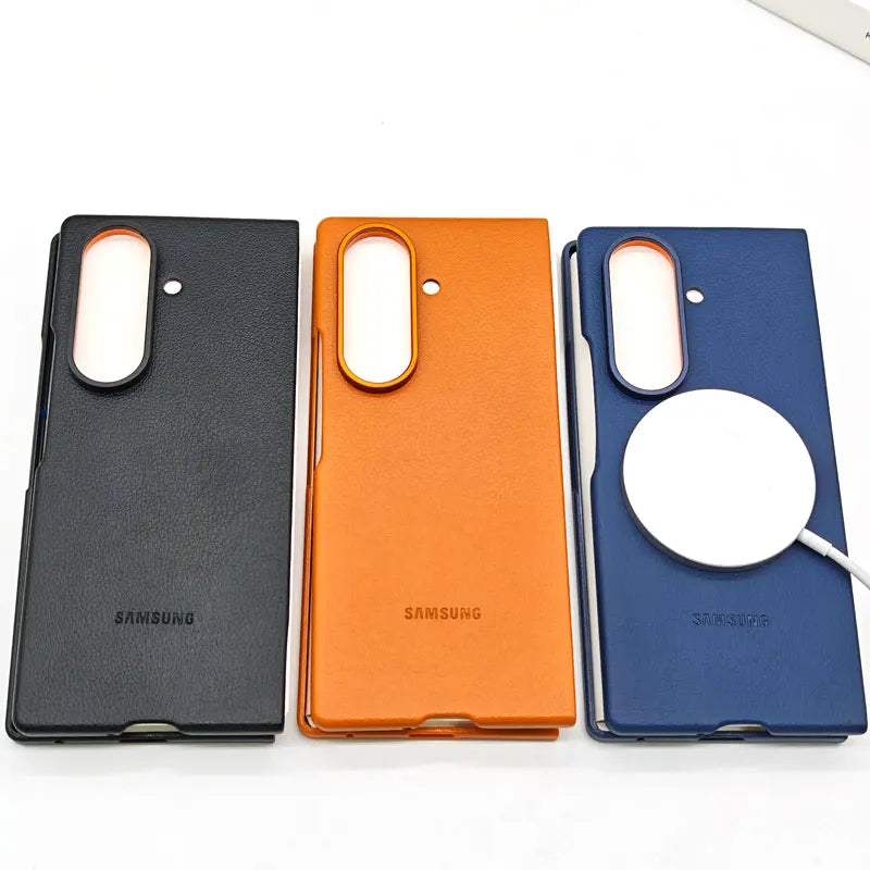 Samsung Galaxy Z Fold 7 Case – High-Quality Eco Leather Magnetic Cover with Anti-Fall Shockproof Back Protection