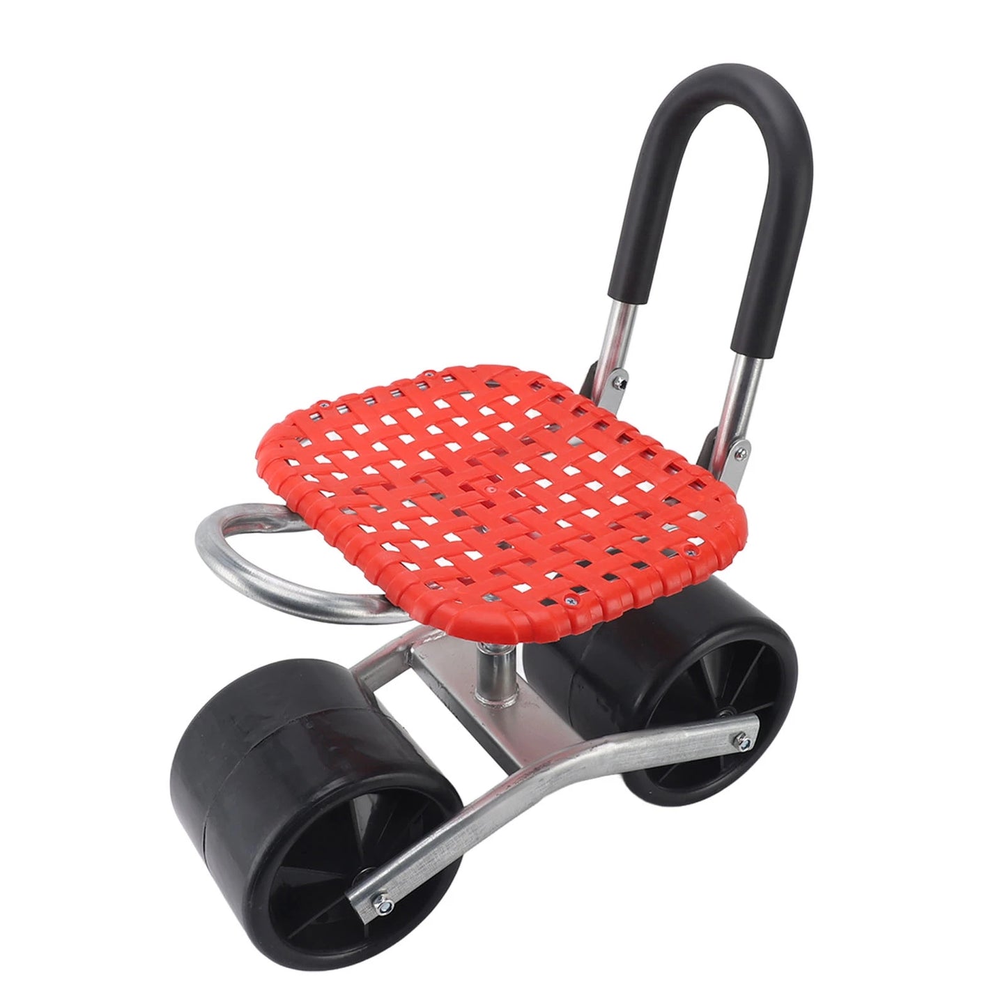Garden Scooter Rolling Work Seat — Adjustable Iron Labor-Saving Seat for Efficient Field Work