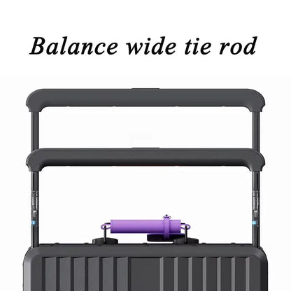 Aluminum Frame Rolling Luggage — Wide Handlebar Trolley Suitcase with Colorful Silent Spinner Wheels, TSA Lock & Large Capacity